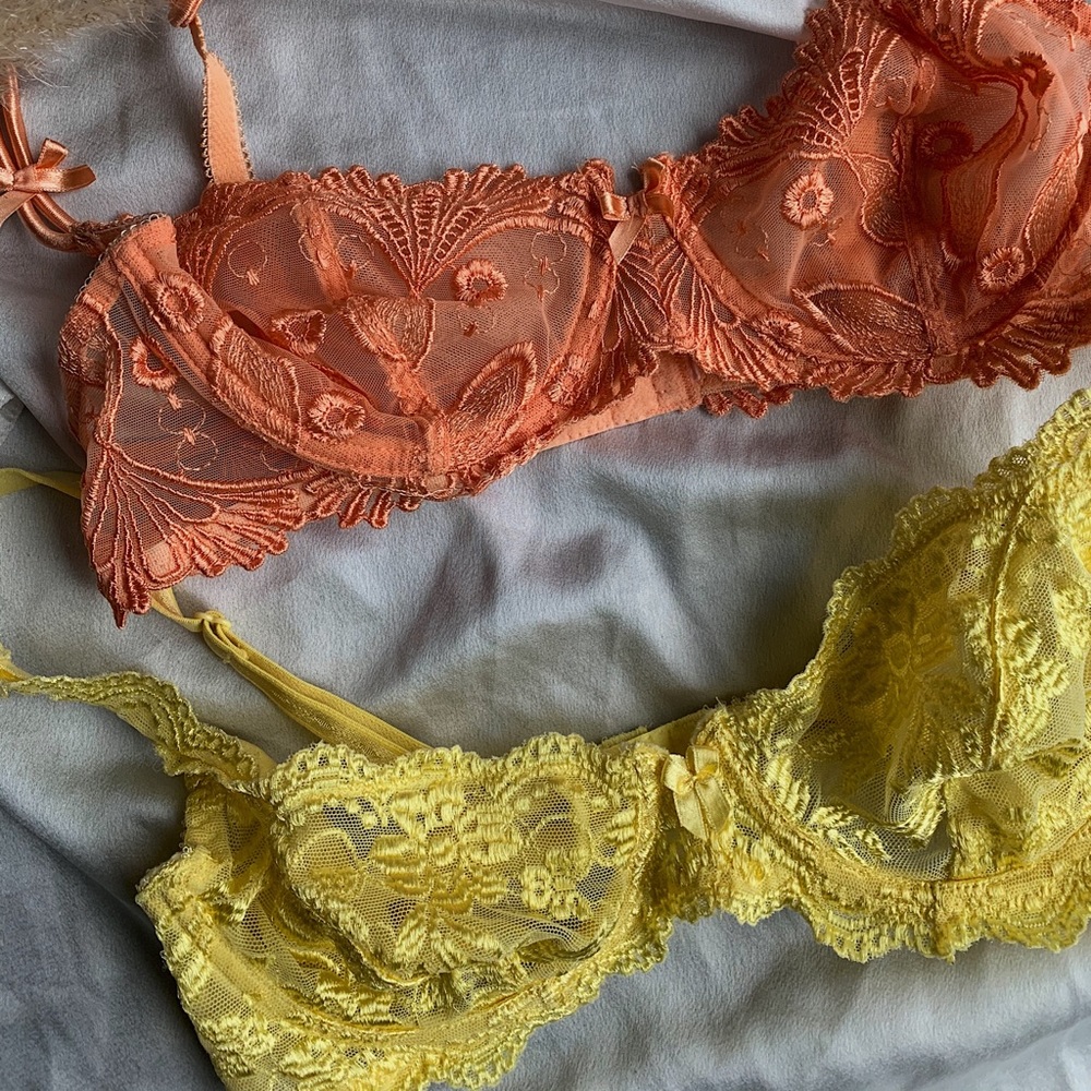 Yellow Lace Bra